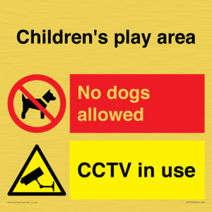 Children's play area. No dogs allowed, CCTV in use